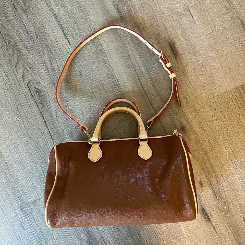 NEW Dooney & Bourke Womens Brown Leather Classic Satchel BF028 NWOT